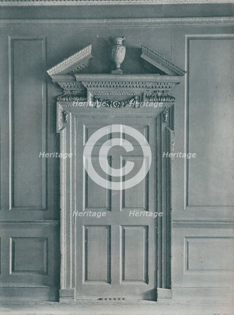 'Door of Panelled Room, Early Georgian, 26, Hatton Garden', c1909. Artist: Unknown.