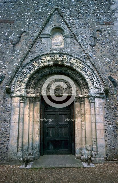 Door of St Mary's Church, 17th century. Artist: Unknown