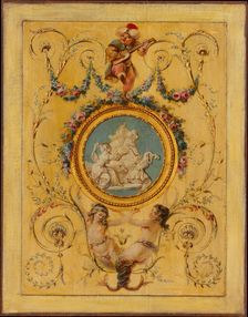 Door panel from the "Cabinet Turc" of Comte d'Artois at Versailles, 1781. Creator: Jean -Simeon Rousseau de la Rottiere