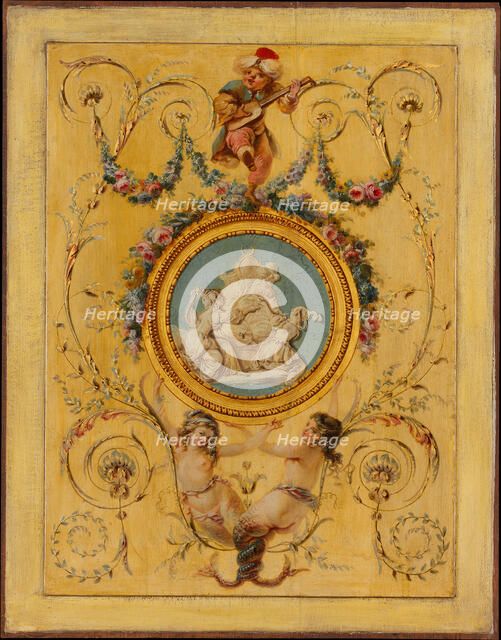 Door panel from the "Cabinet Turc" of Comte d'Artois at Versailles, 1781. Creator: Jean -Simeon Rousseau de la Rottiere.