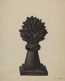 Door Stop, c. 1937. Creator: Alf Bruseth