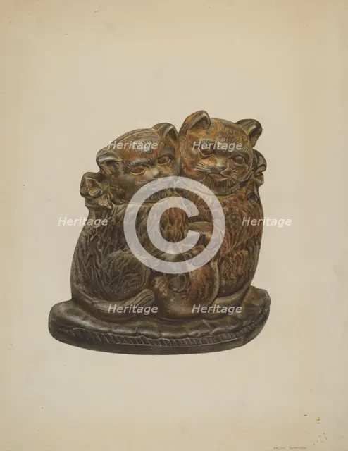 Door Stop, c. 1937. Creator: Archie Thompson.