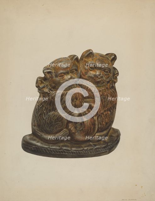 Door Stop, c. 1937. Creator: Archie Thompson.