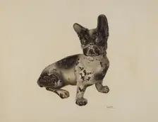 Door Stop, c. 1939. Creator: Winifred Luten
