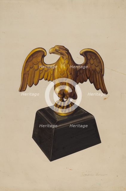 Door Stop: Eagle, 1935/1942. Creator: Arthur Matthews.