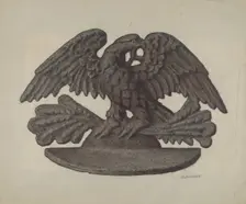 Door Stop: Eagle, c. 1939. Creator: Austin L. Davison