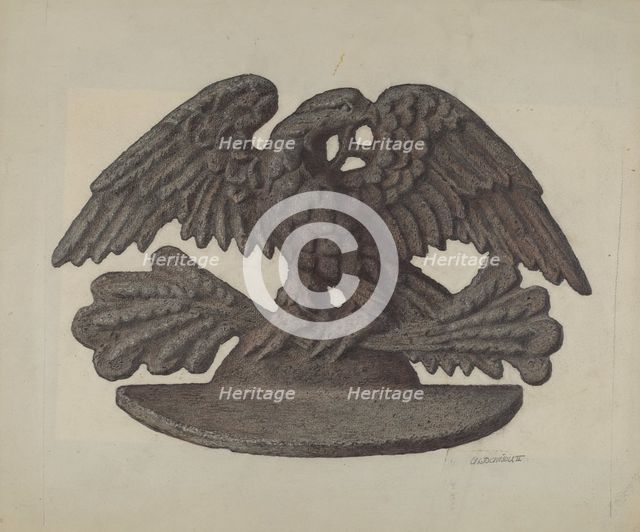 Door Stop: Eagle, c. 1939. Creator: Austin L. Davison.