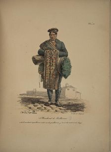 Doormat seller. From the Series "Cris de Paris" (The Cries of Paris), 1815. Creator: Vernet, Carle (1758-1836)