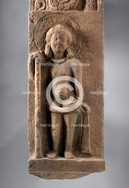 Doorjamb with a Divine Guardian, Late 5th century. Creator: Unknown.