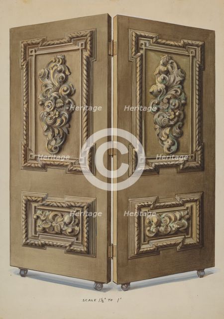 Doors, c. 1936. Creator: Alfred Koehn.