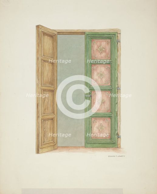 Doors, c. 1939. Creator: Edward Jewett.