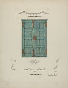 Doors (Inside View), c. 1939. Creator: Geoffrey Holt