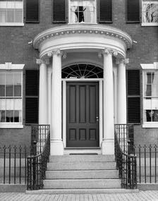 Doorway, 23 Chestnut St. (i.e. 128 Essex St.,Gardner-White-Pingree House), Salem, Mass., c.1900-1920 Creator: Unknown