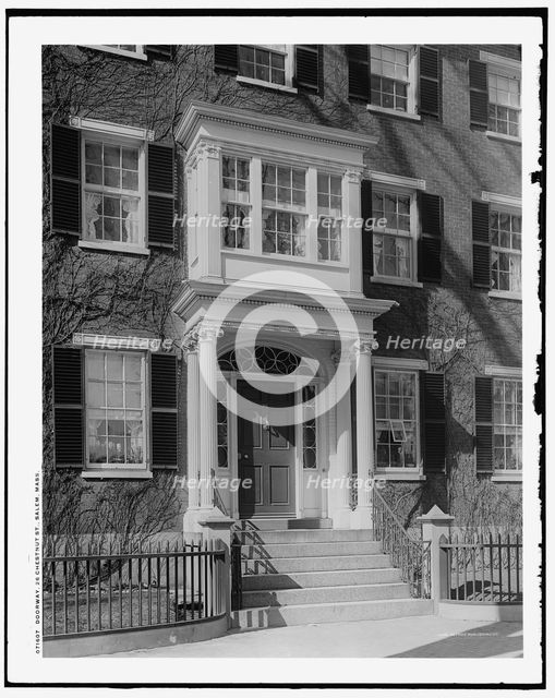 Doorway, 26 Chestnut St. Street, Salem, Mass., c.between 1900 and 1910. Creator: Unknown.