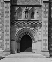 Doorway, Thompson Memorial Chapel, Williams College, Mass., c1908. Creator: Unknown