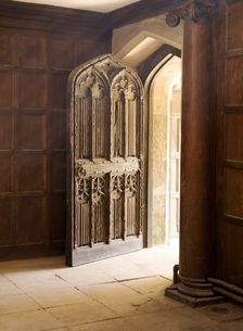 Doorway to the Great Hall, Apethorpe Palace, Northamptonshire, 2008. Artist: Historic England Staff Photographer