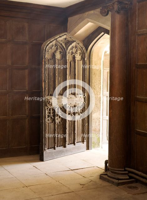 Doorway to the Great Hall, Apethorpe Palace, Northamptonshire, 2008. Artist: Historic England Staff Photographer.