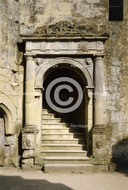 Doorway to the Great Hall, Old Wardour Castle, near Tisbury, Wiltshire, c2000s(?). Artist: Historic England Staff Photographer.