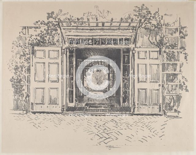 Doorway, Wyck, 1912. Creator: Joseph Pennell.