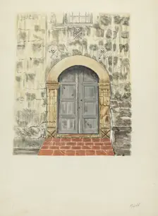 Doorway and Door, 1935/1942. Creator: Albert Pratt