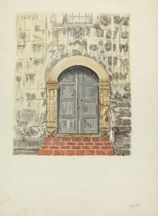 Doorway and Door, 1935/1942. Creator: Albert Pratt
