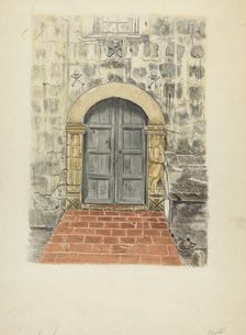 Doorway and Doors, 1935/1942. Creator: Albert Pratt