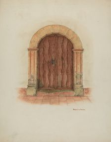 Doorway and Doors, 1938. Creator: R.J. De Freitas