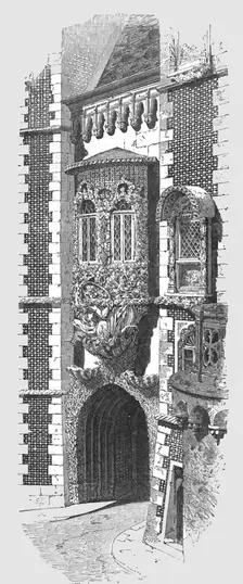 'Doorway and Oriel in the Penha Verde in Cintra; Excursions near Lisbon 1875. Creator: Unknown