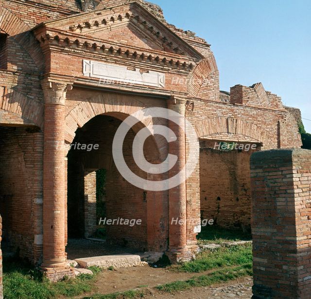 Doorway and warehouse at the Roman port of Ostia, 2nd century. Artist: Unknown
