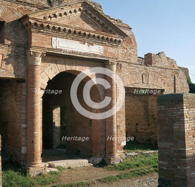 Doorway and warehouse at the Roman port of Ostia, 2nd century. Artist: Unknown
