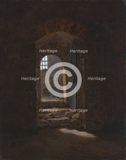 Doorway in Meissen, 1827. Artist: Friedrich, Caspar David (1774-1840)
