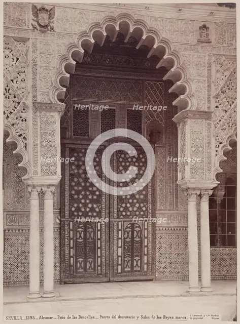 Doorway of the Alcazar, Seville, c1885. Creator: Juan Laurent.