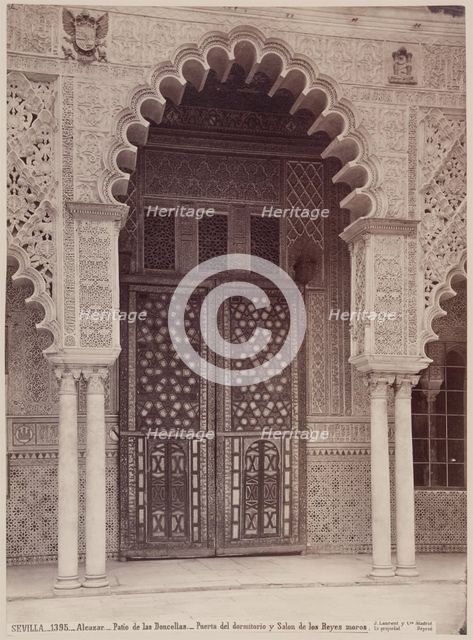 Doorway of the Alcazar, Seville, c1885. Creator: Juan Laurent.