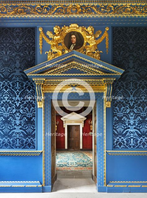 Doorway of the Blue Velvet Room, Chiswick House, London, c2014. Artist: James O Davies.