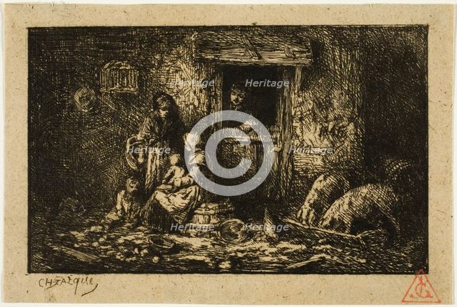 Doorway of a Farmhouse, n.d. Creator: Charles Emile Jacque.