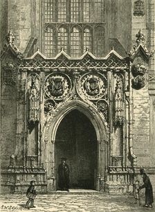 Doorway of King's College Chapel 1898. Creator: Unknown