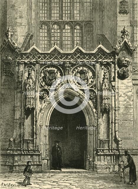 'Doorway of King's College Chapel', 1898. Creator: Unknown.