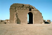 Doorway overlooking the River Tigris, ruins of the Caliph's Palace, Samarra, Iraq, 1977. Creator: Vivienne Sharp