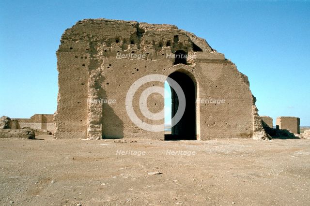 Doorway overlooking the River Tigris, ruins of the Caliph's Palace, Samarra, Iraq, 1977. Creator: Vivienne Sharp.