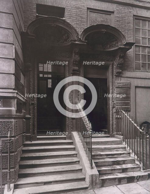 Doorways at Laurence Pountney Hill, London, 1884. Artist: Henry Dixon