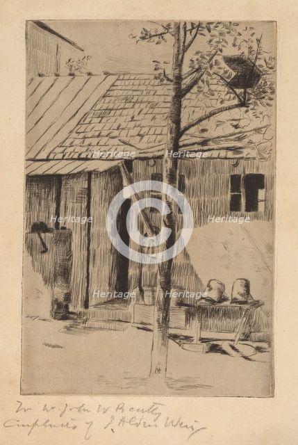 Dooryard, Buckets and Tree. Creator: Julian Alden Weir.