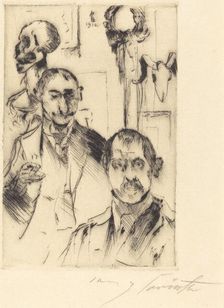 Doppelbildnis mit Skelett (Double Portrait with Skeleton), 1916. Creator: Lovis Corinth