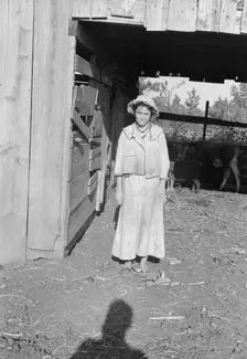 Dora Mae Tengle, sharecropper's daughter, Hale County, Alabama, 1936. Creator: Walker Evans