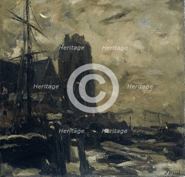 Dordrecht, evening, c.1870-c.1899.  Creator: Jacob Henricus Maris.