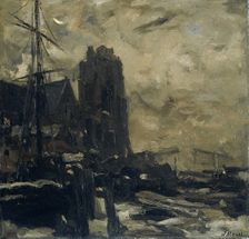 Dordrecht, evening, c.1870-c.1899. Creator: Jacob Henricus Maris