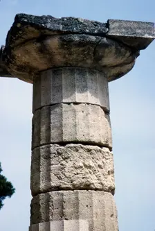 Doric column, in Temple of Hera, Olympia, Greece, c7th century BC