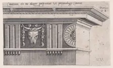 Doric Entablature, dated 1528. Creator: Agostino Veneziano