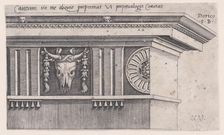 Doric Entablature, dated 1528. Creator: Agostino Veneziano