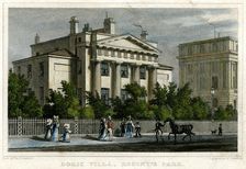Doric villa, Regent's Park, London, 1828.Artist: W Watkins