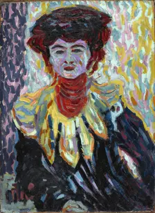 Doris with Ruff Collar, 1906. Creator: Ernst Kirchner